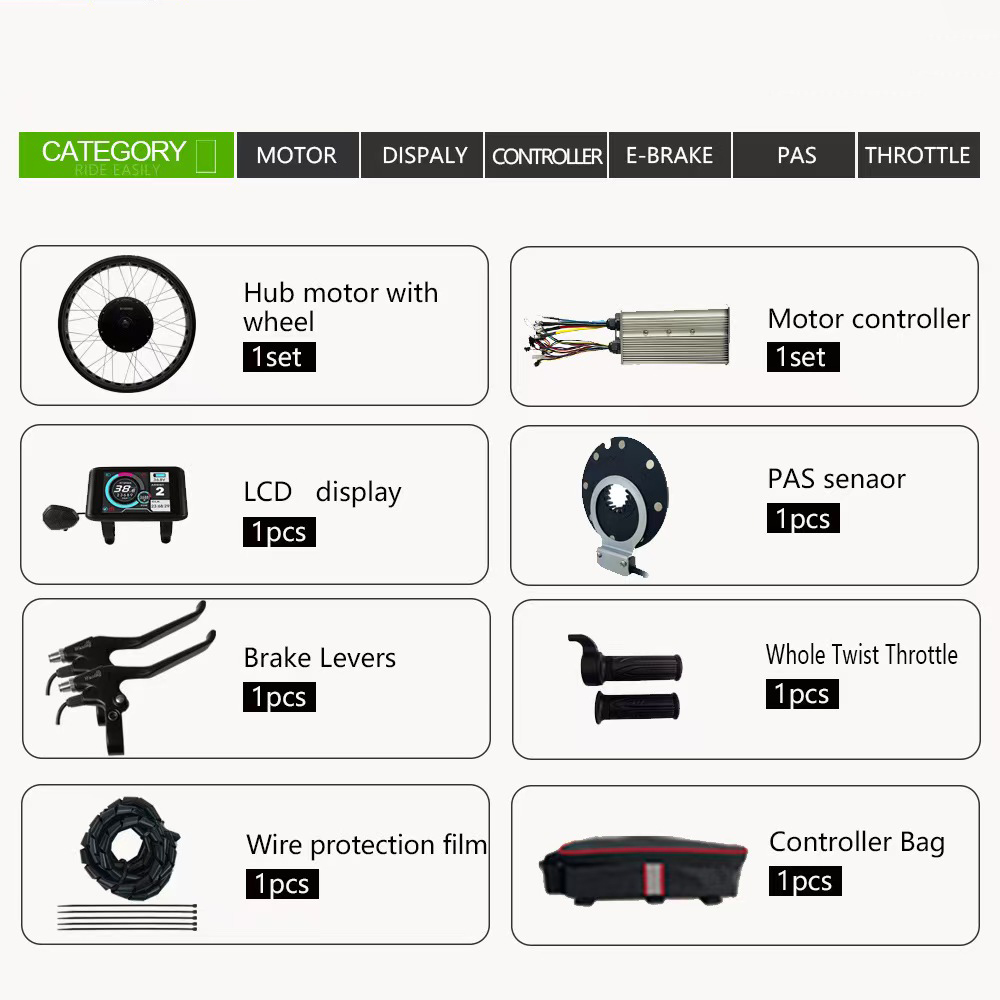 Kit Konversi Sepeda Listrik Mt - Ebike Conversion Kit 72V 3000W ulasan dan harga