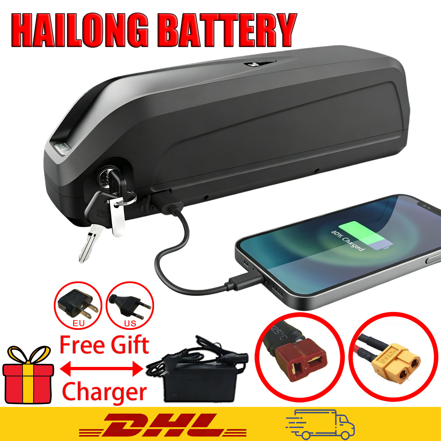Paket Baterai Sepeda Listrik H - Ebike Battery 48V 20Ah Hailong ulasan dan harga